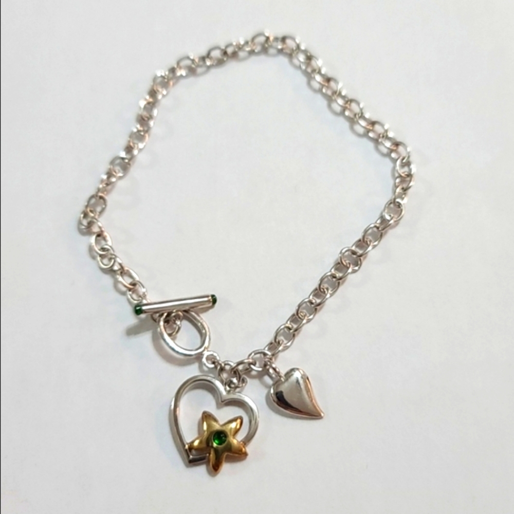 925 SS heart bracelet